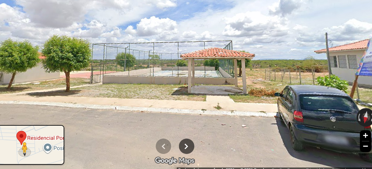 Vista externa da quadra do Residencial Pomares no Google Maps