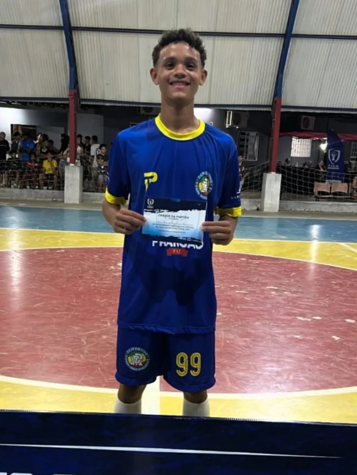 Atleta do Sub-17 do Desportivo Park recebe o reconhecimento de craque da partida em 2025